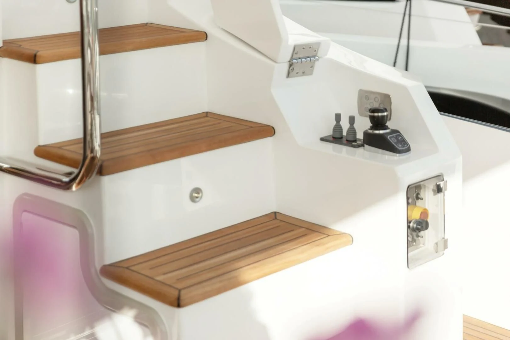 a white machine with a metal panel aboard AZIMUT 72 Yacht for Sale