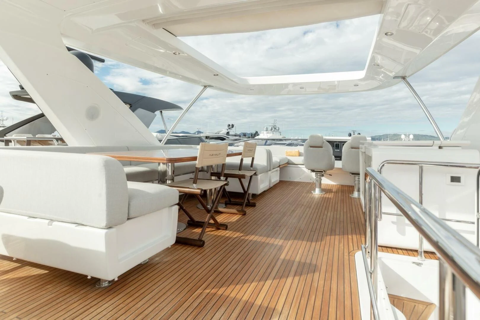 a boat on the water aboard AZIMUT 72 Yacht for Sale
