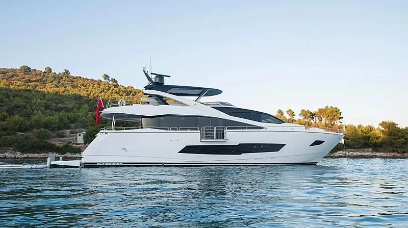 a boat on the water aboard HUNKY DORY OF LONDON Yacht for Sale