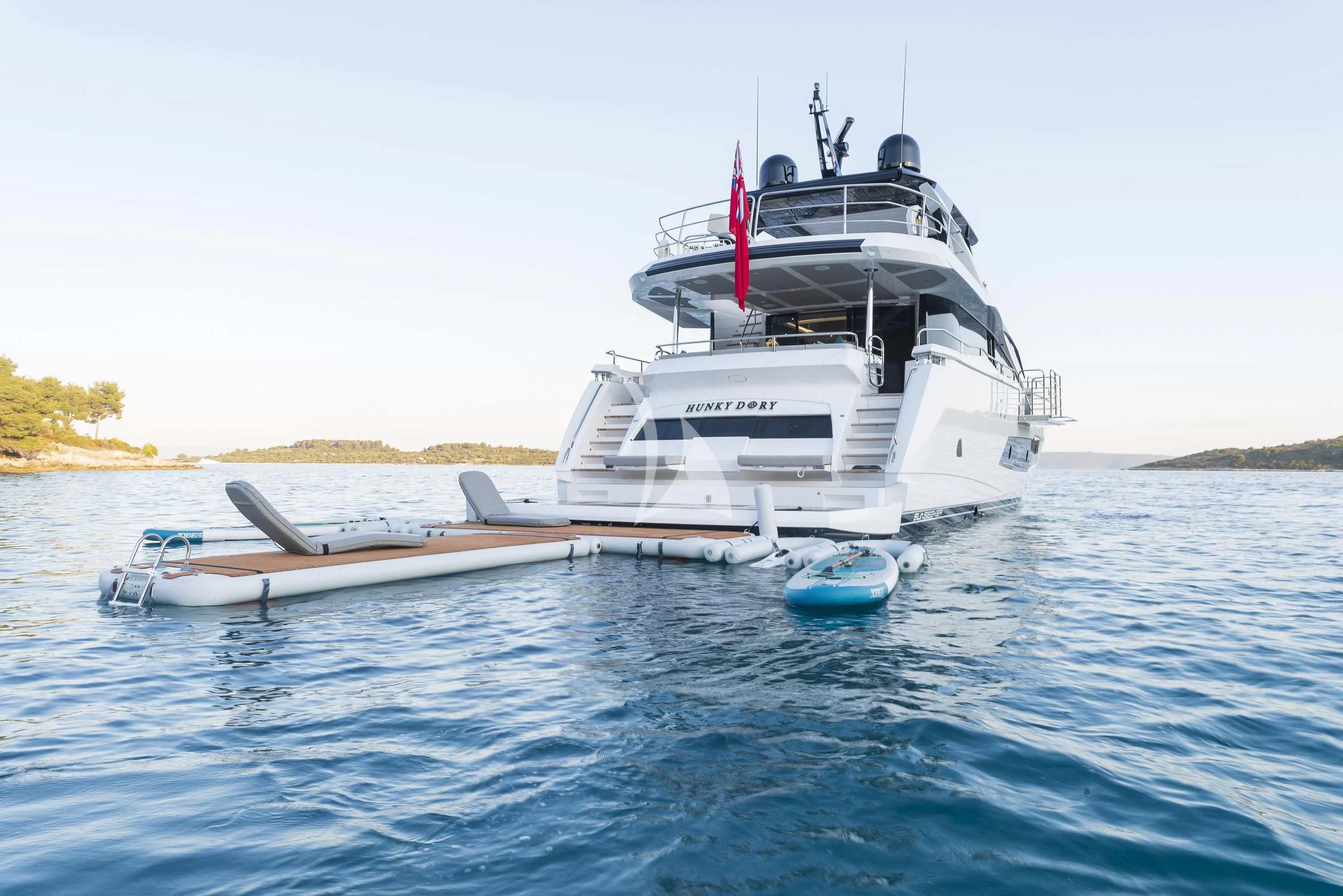 a boat on the water aboard HUNKY DORY OF LONDON Yacht for Sale