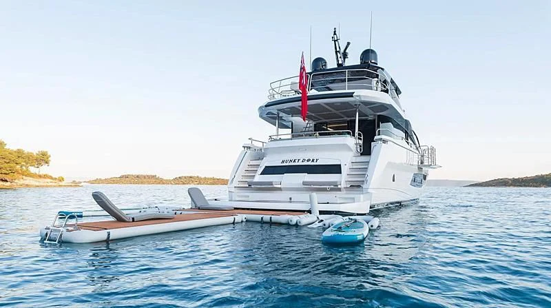 a boat in the water aboard HUNKY DORY OF LONDON Yacht for Sale