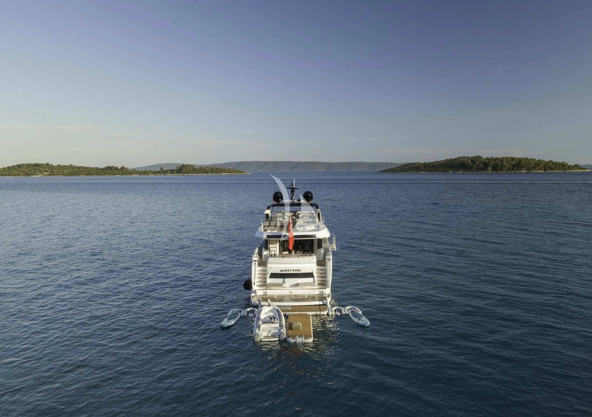 a boat on the water aboard HUNKY DORY OF LONDON Yacht for Sale