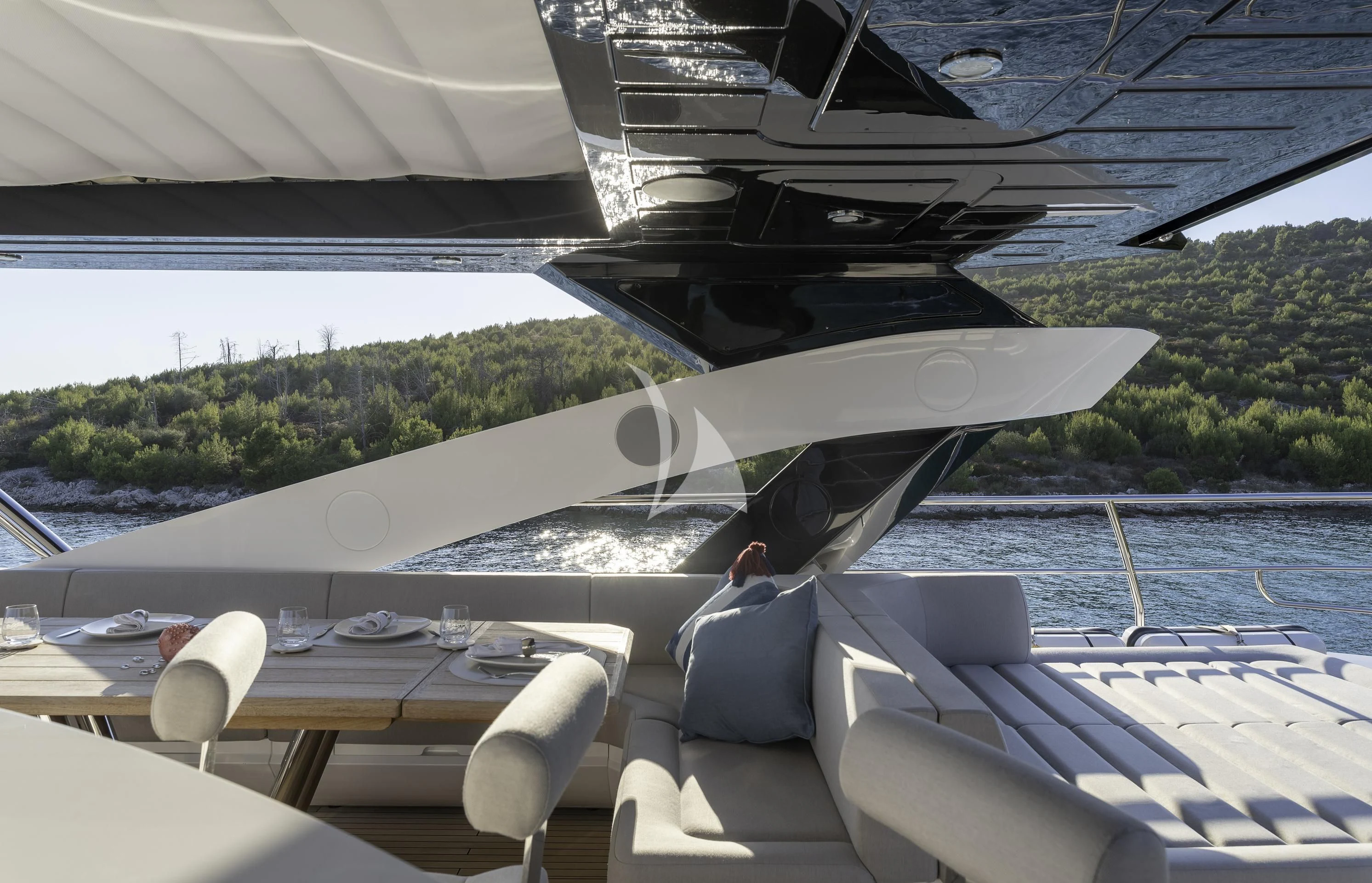 a boat with a person in it aboard HUNKY DORY OF LONDON Yacht for Sale