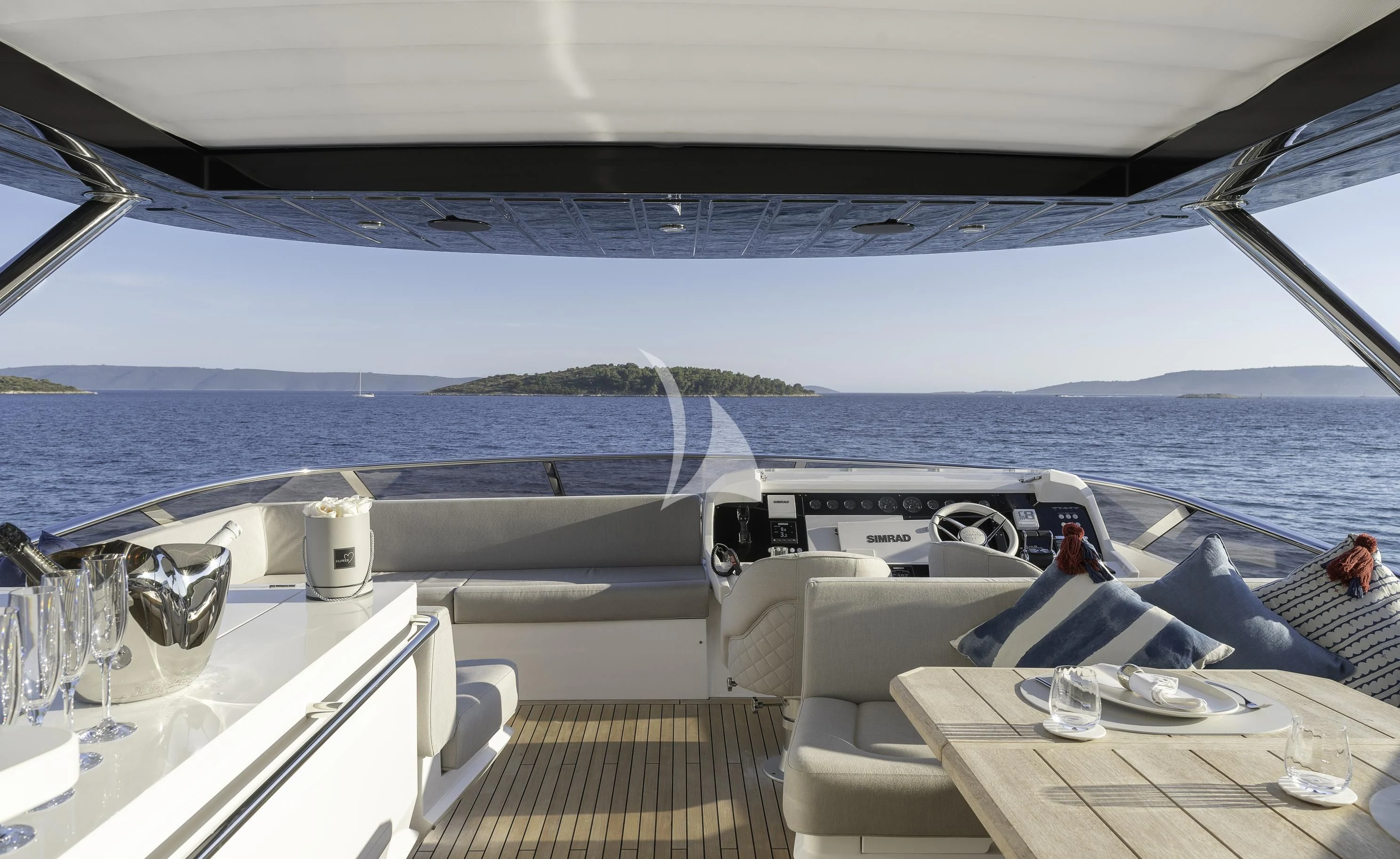 a boat on the water aboard HUNKY DORY OF LONDON Yacht for Sale