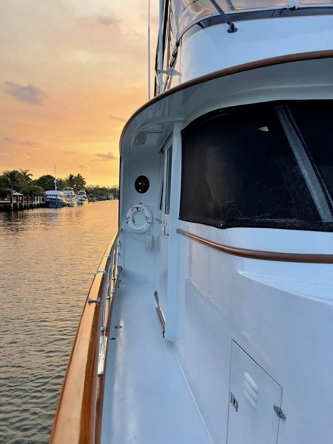 a boat on the water aboard BAREFOOT V Yacht for Sale