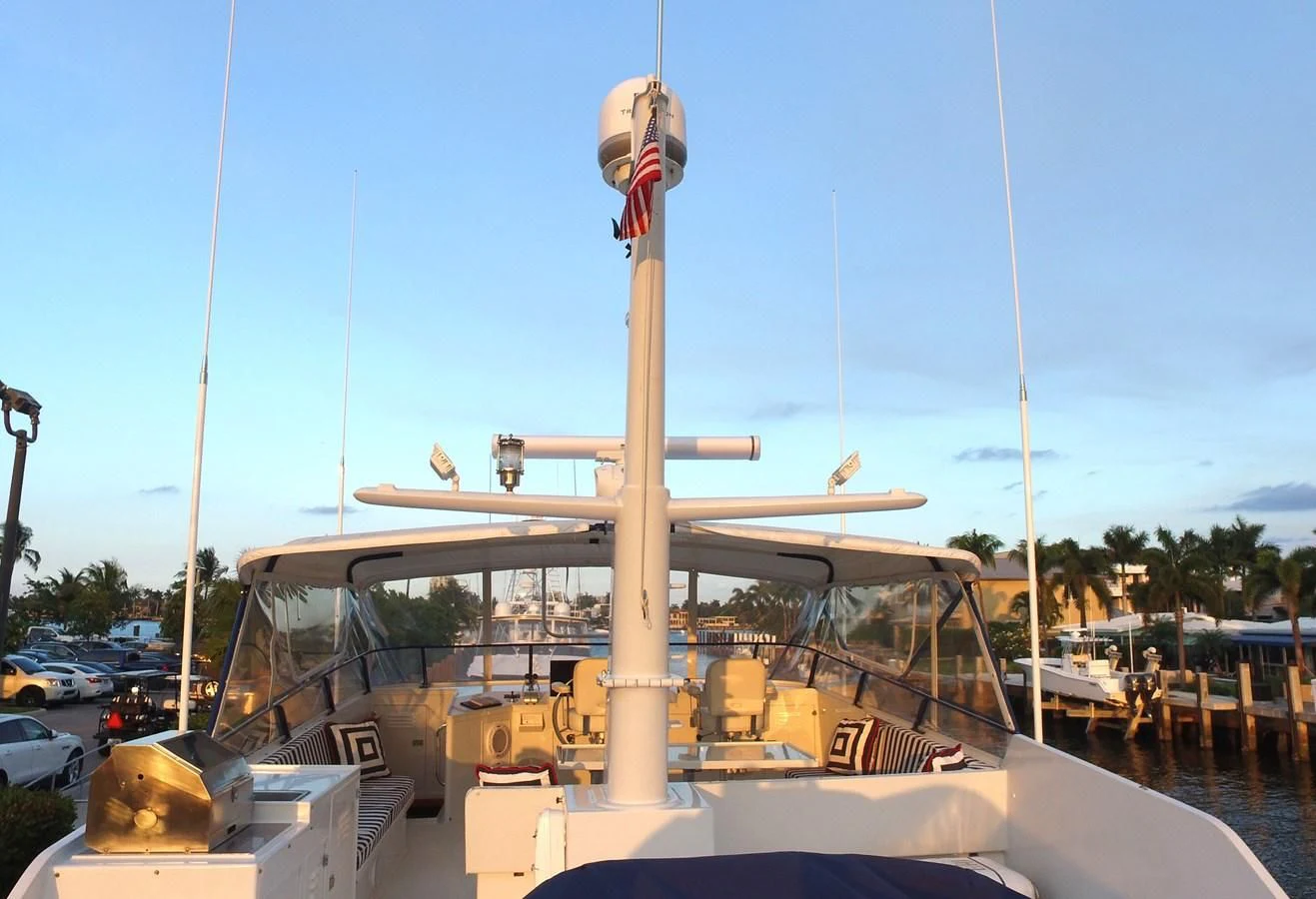 a boat on the water aboard BAREFOOT V Yacht for Sale