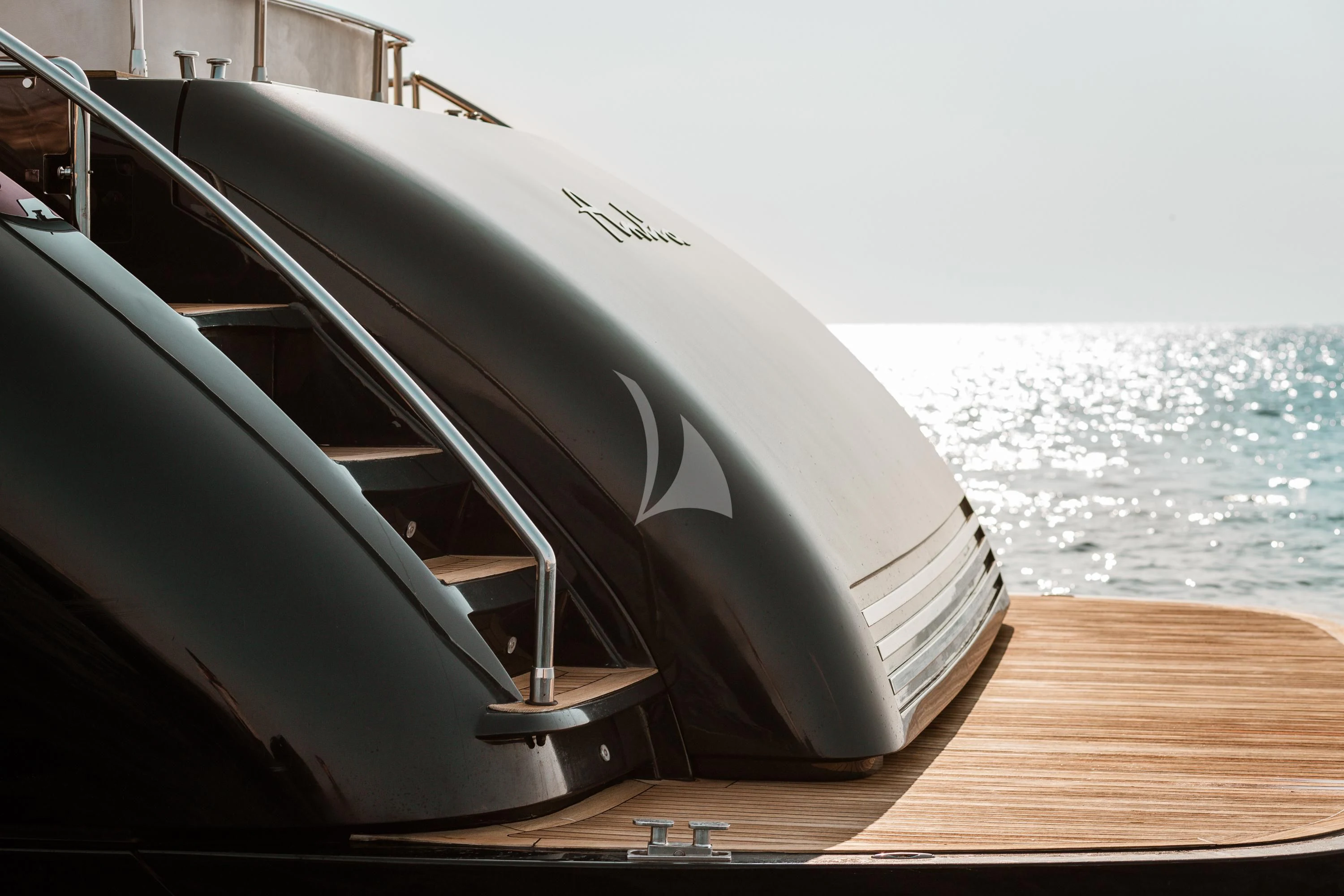 a boat on a deck aboard ANLIA Yacht for Sale