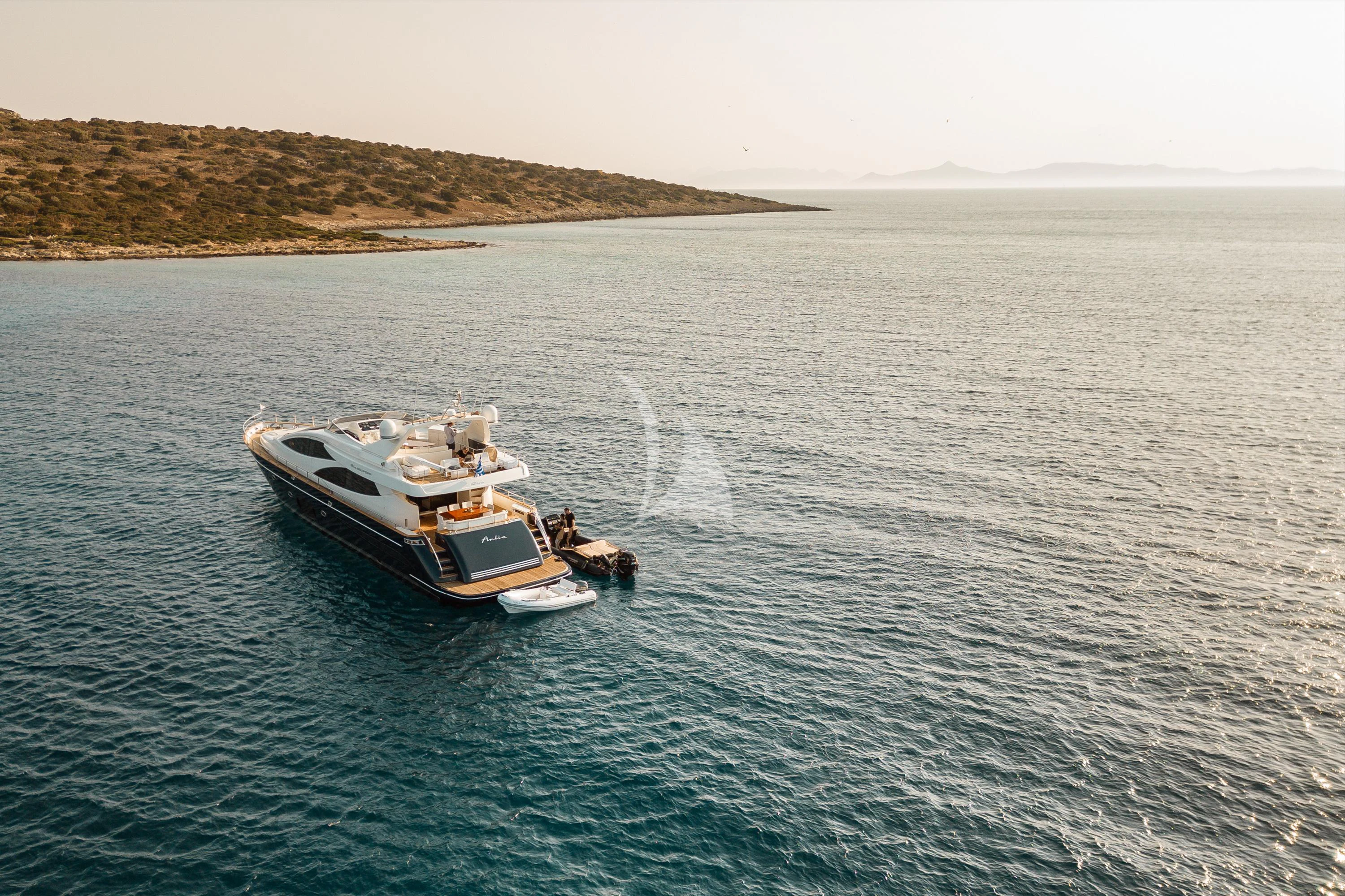 a boat in the water aboard ANLIA Yacht for Sale