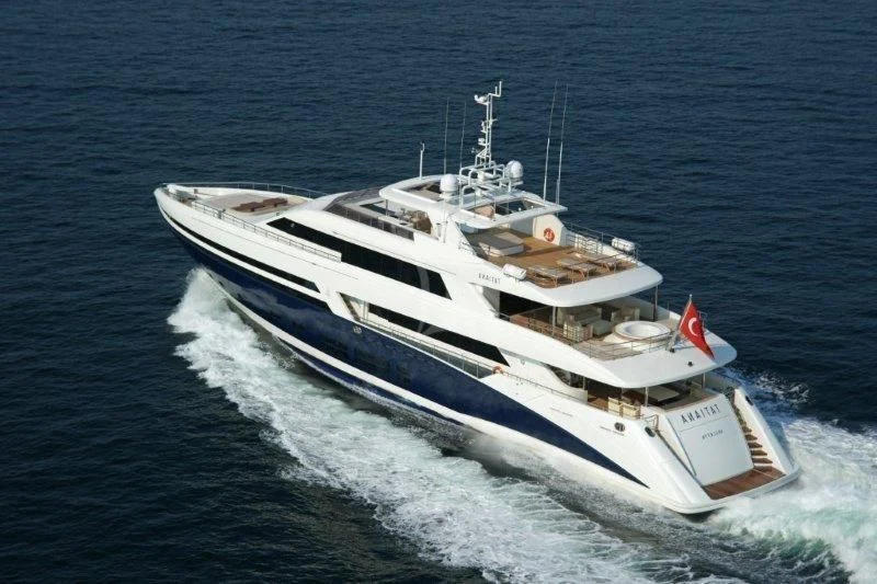 a ship on the water aboard TATIANA I Yacht for Sale