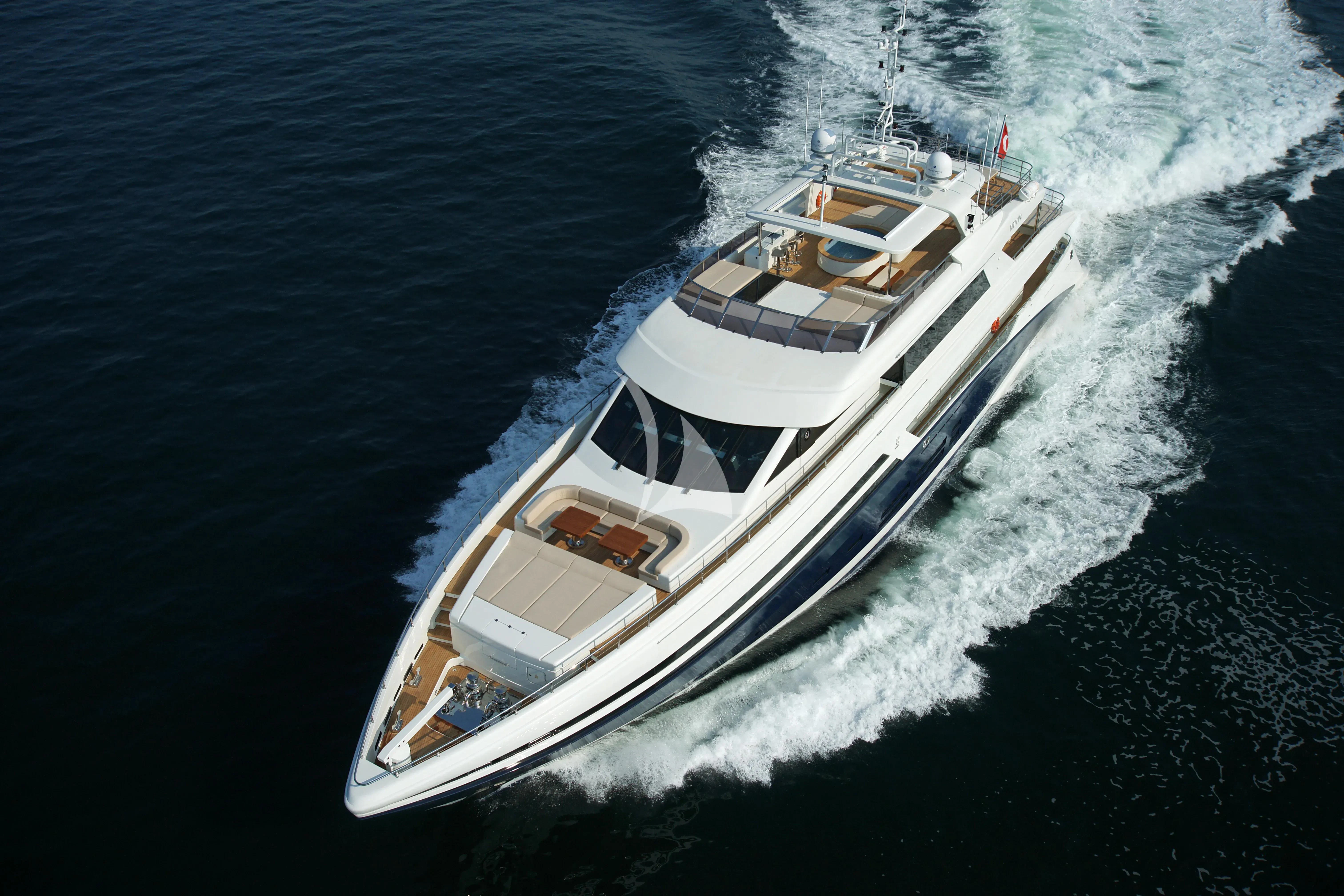 a ship on the water aboard TATIANA I Yacht for Sale