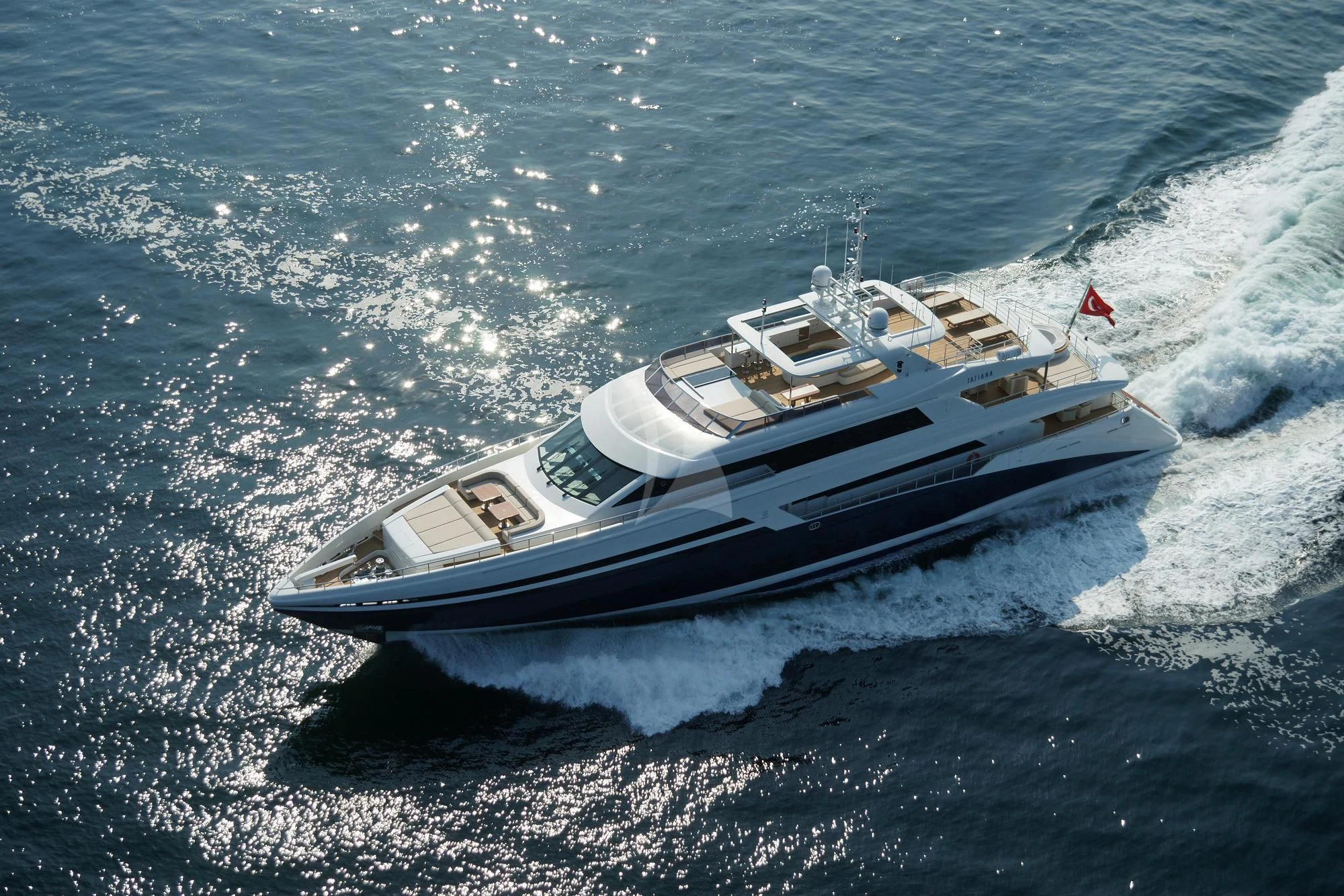 a boat on the water aboard TATIANA I Yacht for Sale