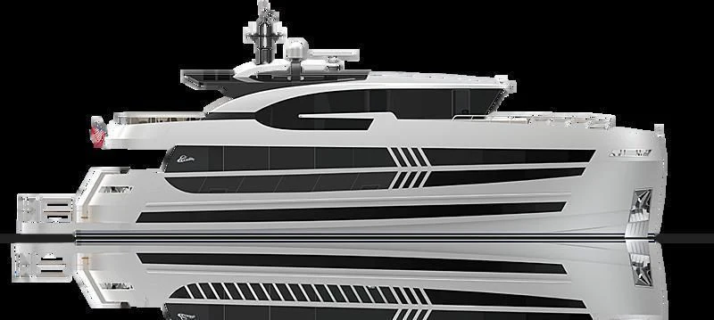 a white and black ship aboard SANDRO Yacht for Sale