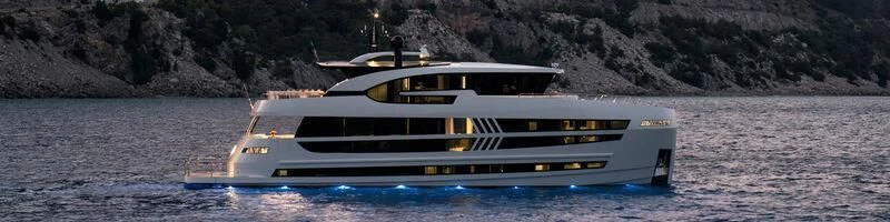 a boat in the water aboard SANDRO Yacht for Sale