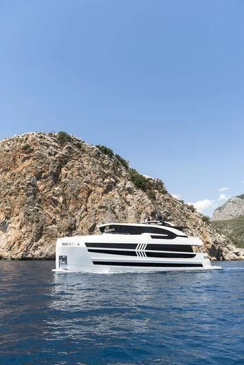 a boat on the water aboard SANDRO Yacht for Sale