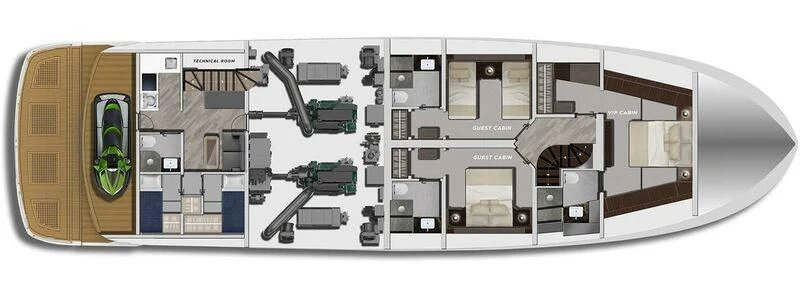 diagram aboard SANDRO Yacht for Sale