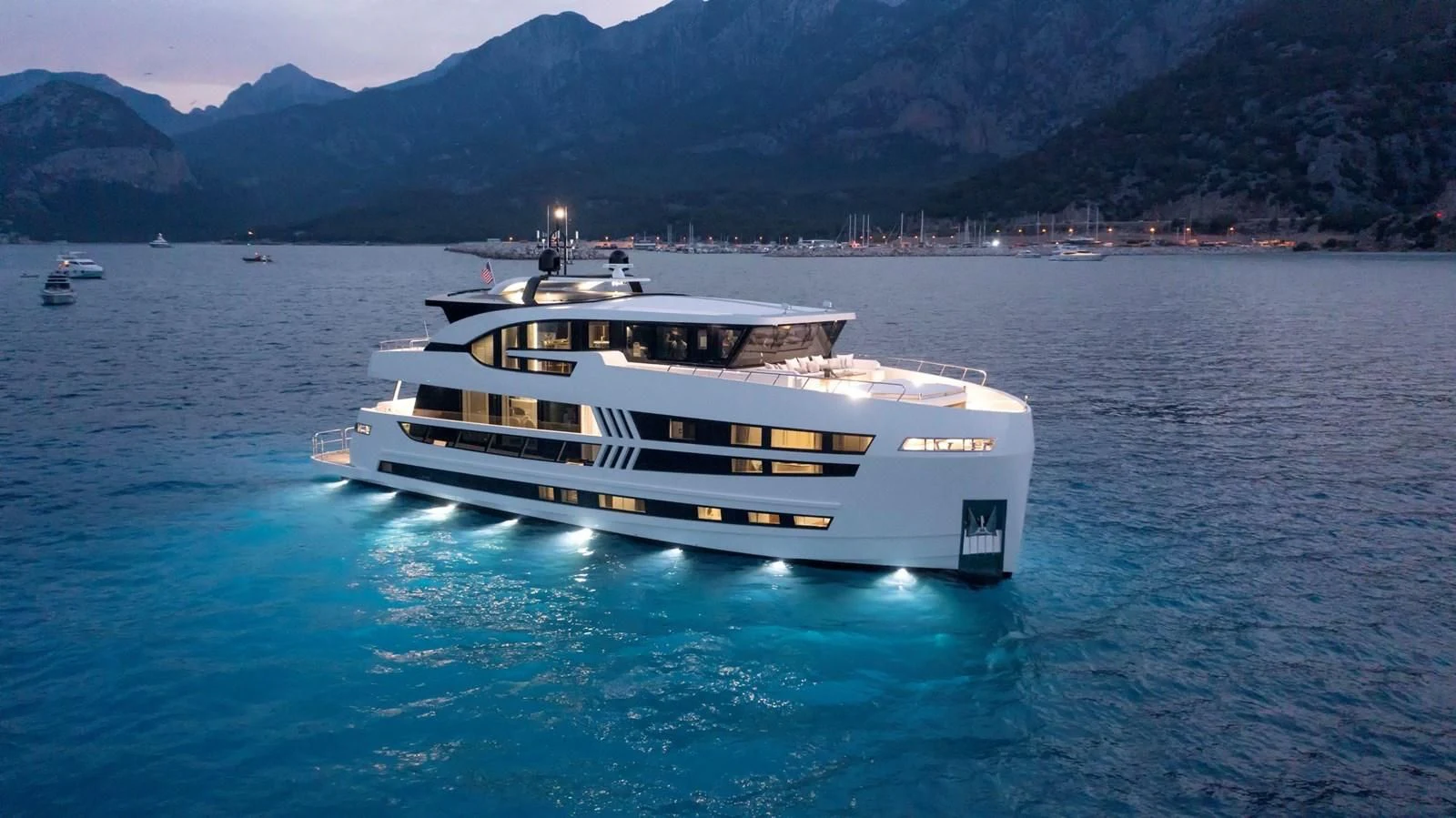 a boat in the water aboard SANDRO Yacht for Sale