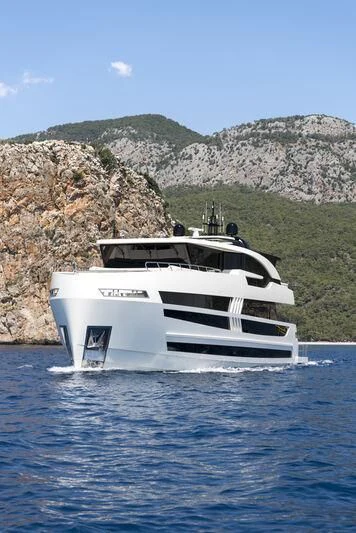 a boat in the water aboard SANDRO Yacht for Sale