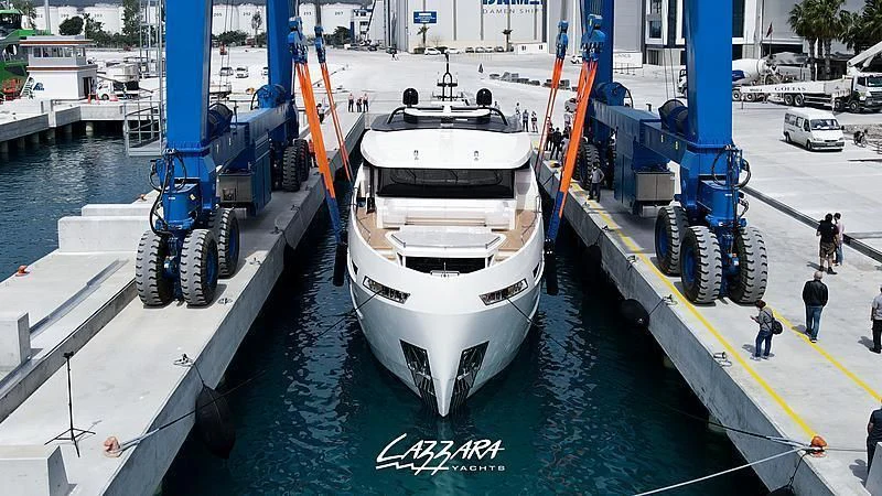 a boat on the water aboard SANDRO Yacht for Sale