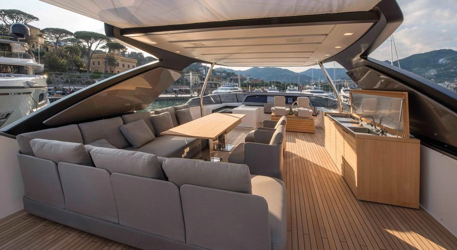inside of a boat aboard SEN Yacht for Sale