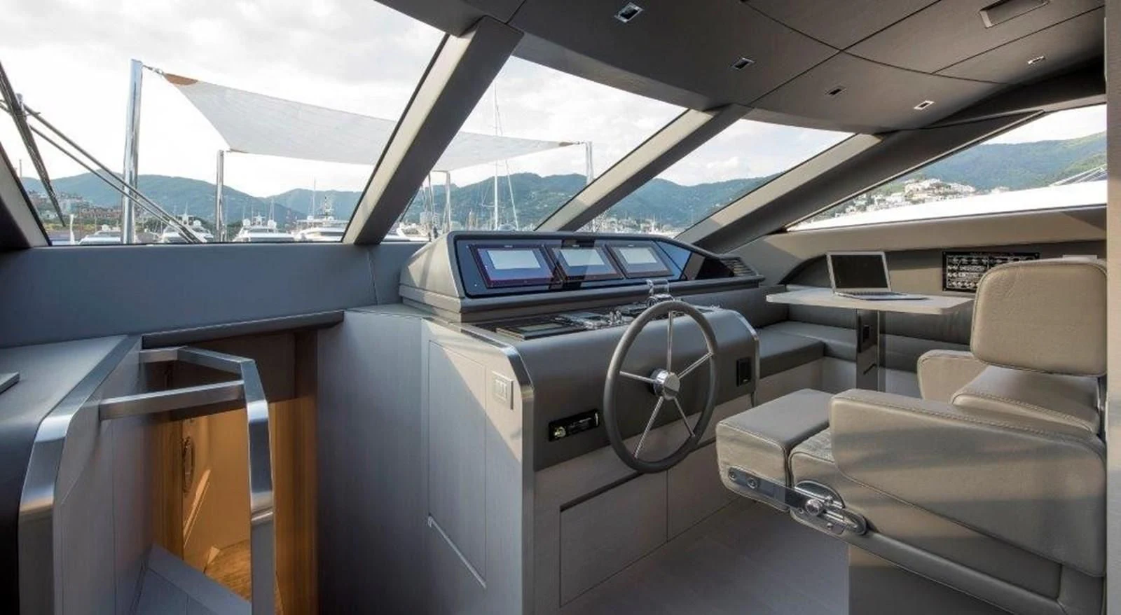 inside of a car aboard SEN Yacht for Sale