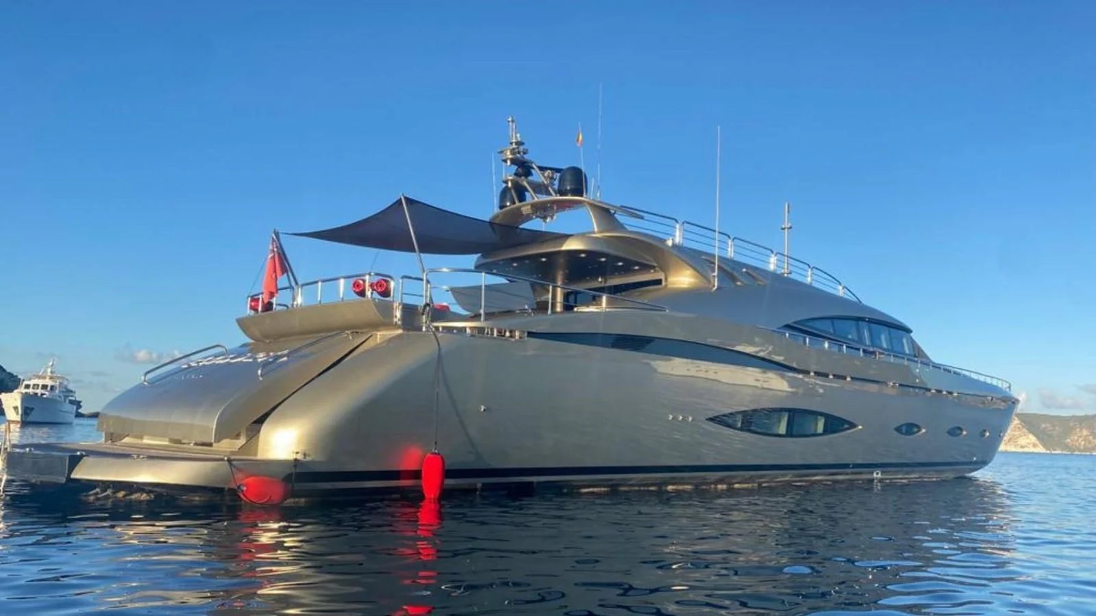 a large yacht in the water aboard ELIZAVETA Yacht for Sale
