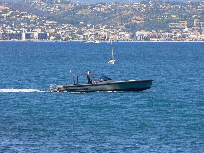 a boat sailing on the water aboard KREBS RESEARCH Yacht for Sale