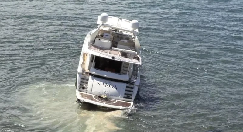 a boat in the water aboard NAKOA Yacht for Sale