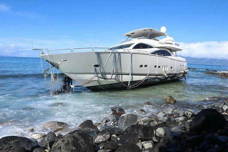 a boat on the water aboard NAKOA Yacht for Sale