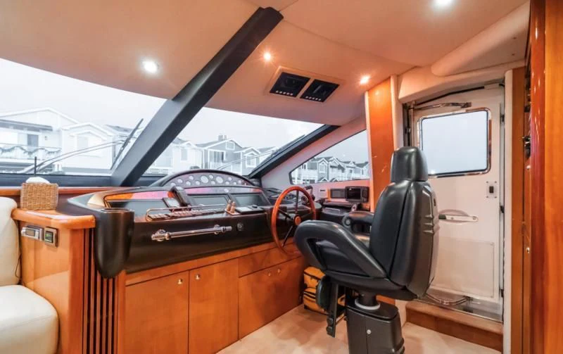 inside of a car aboard NAKOA Yacht for Sale