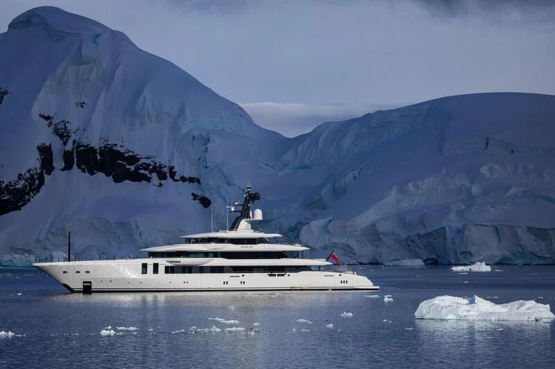 a boat in the water aboard INFINITE JEST Yacht for Sale