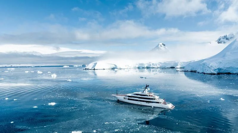 a boat in the water aboard INFINITE JEST Yacht for Sale