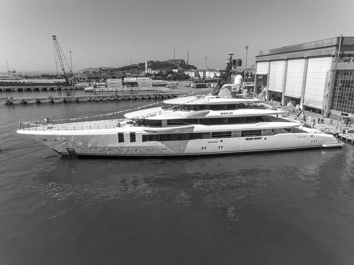 a boat in the water aboard INFINITE JEST Yacht for Sale