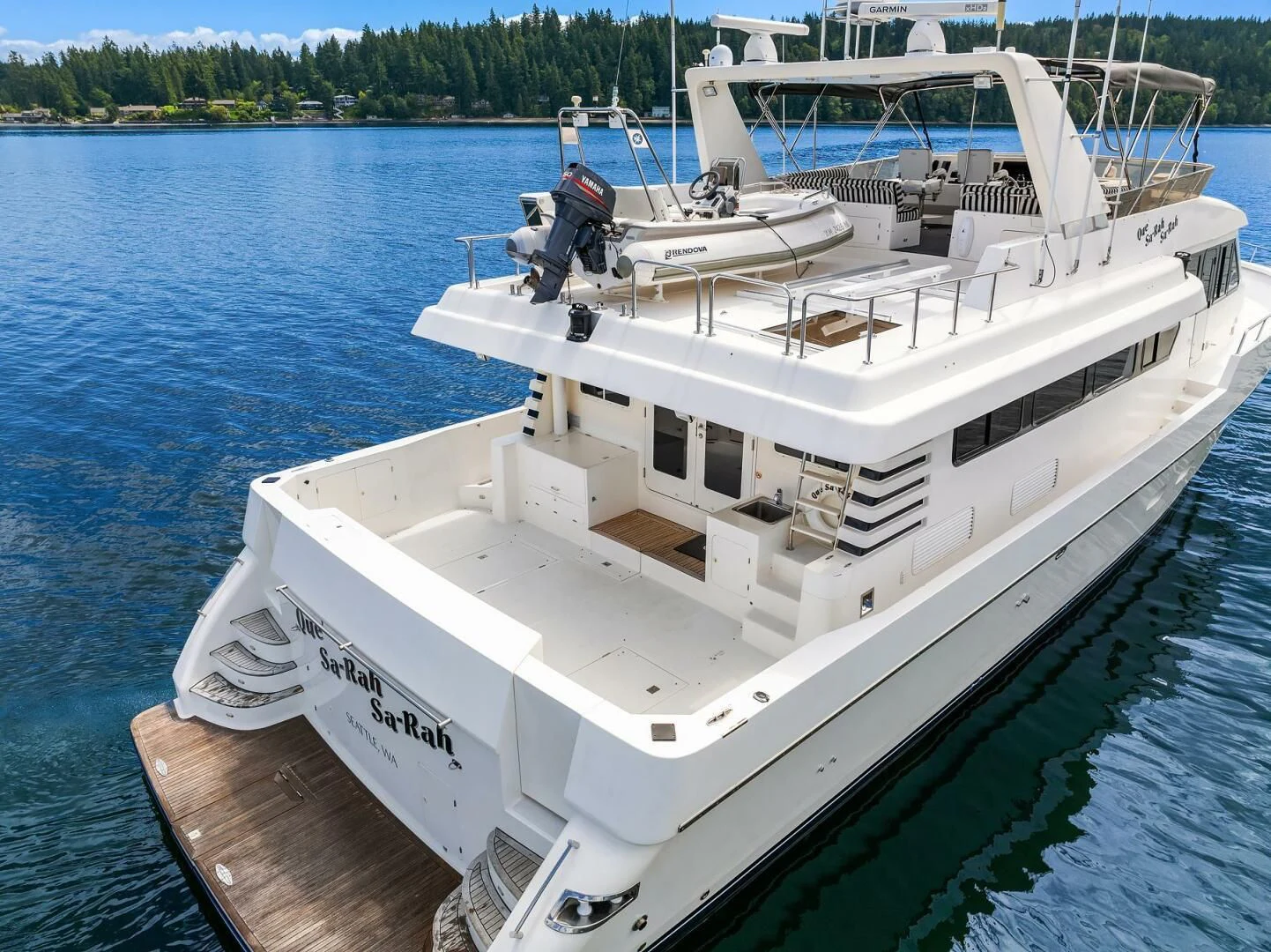 a boat on the water aboard QUE SA-RAH SA-RAH Yacht for Sale