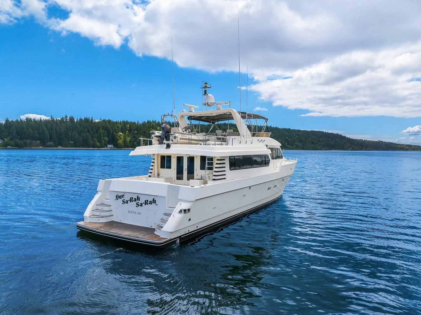a boat in the water aboard QUE SA-RAH SA-RAH Yacht for Sale