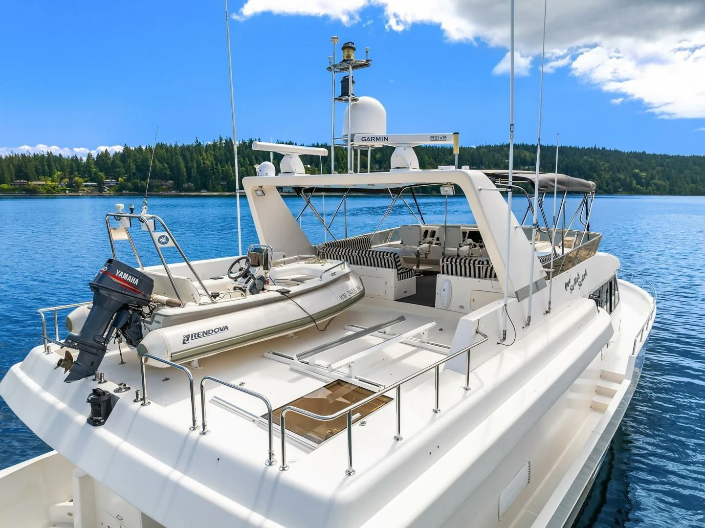 a boat on the water aboard QUE SA-RAH SA-RAH Yacht for Sale