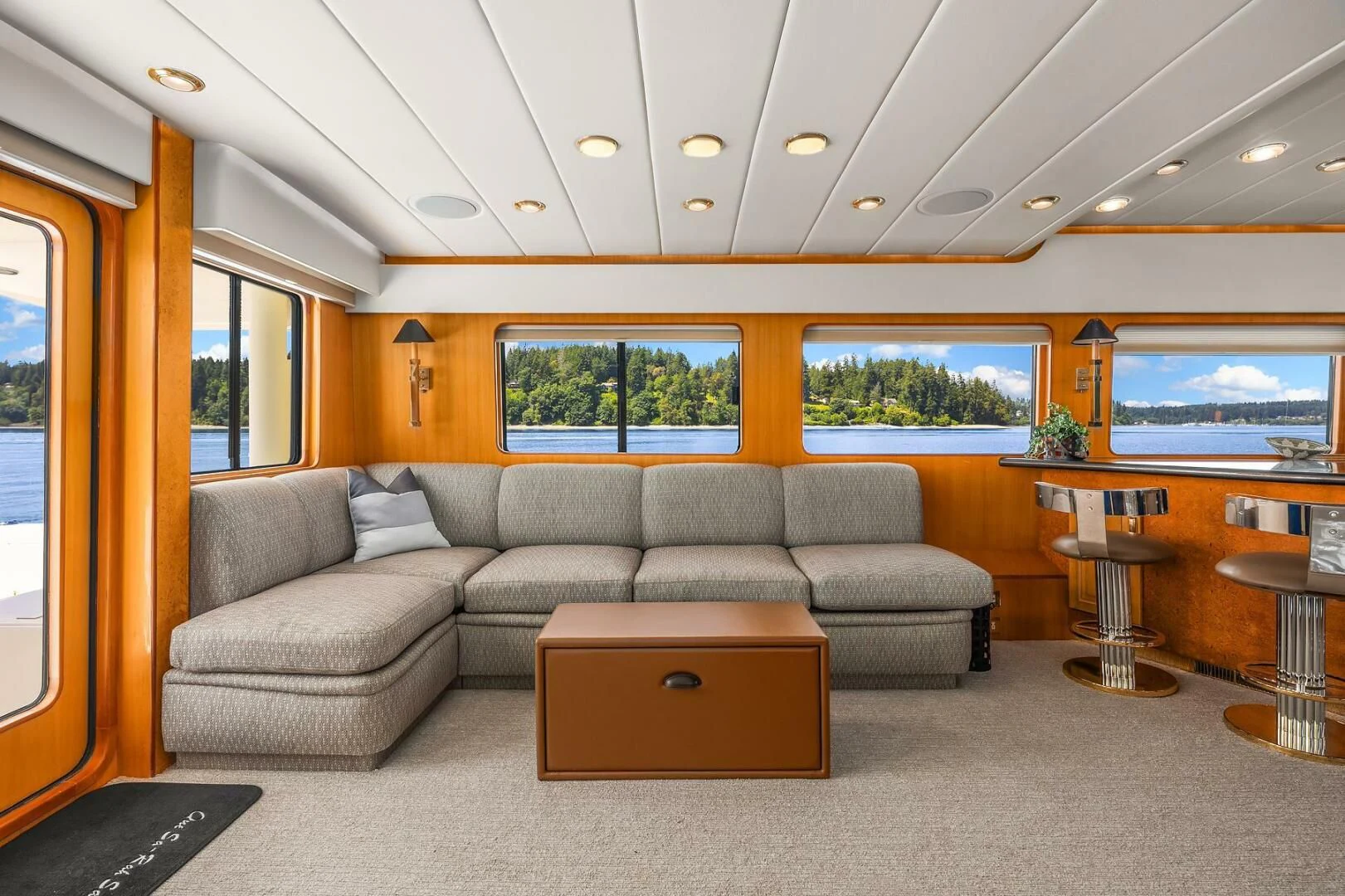 a living room with a couch aboard QUE SA-RAH SA-RAH Yacht for Sale