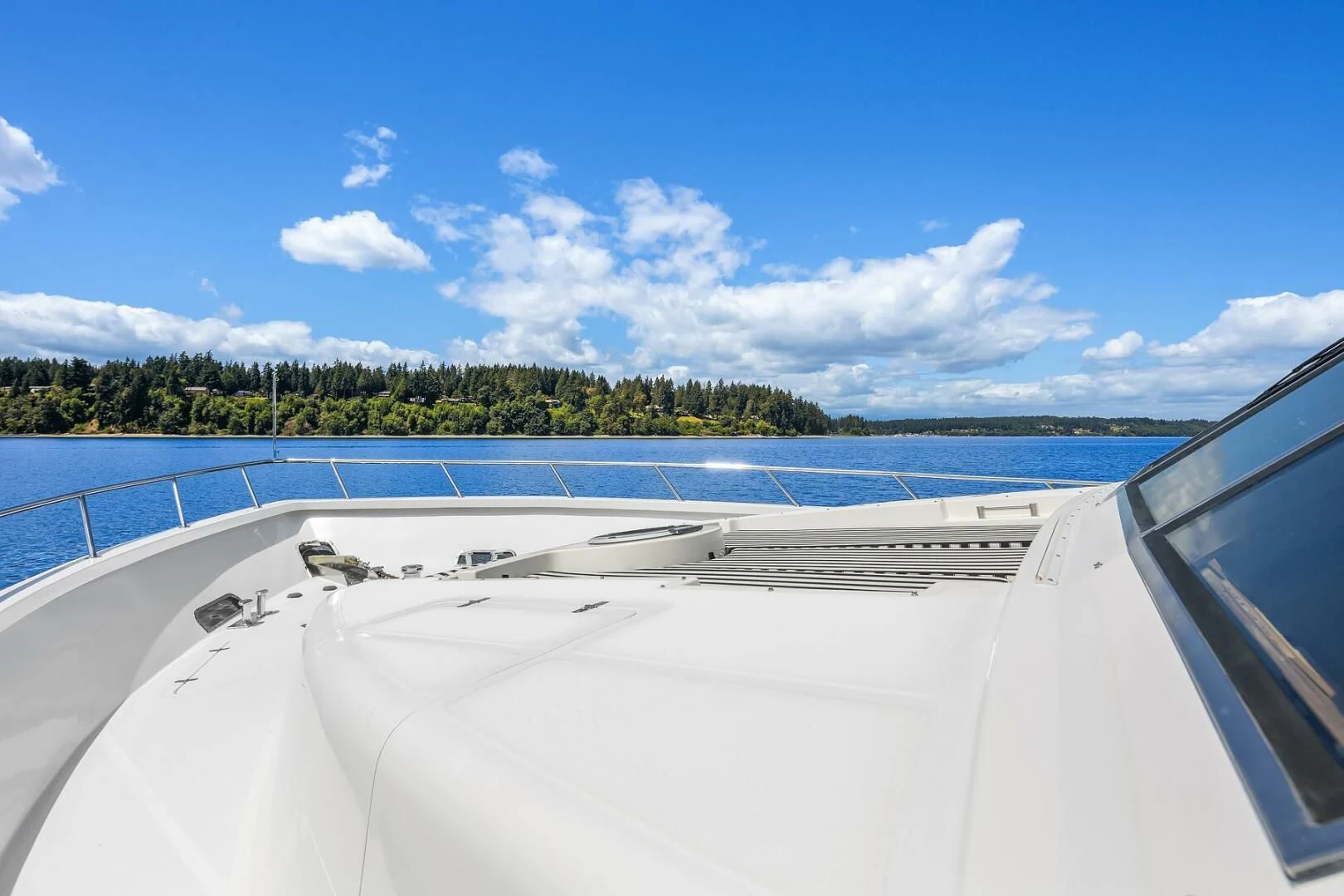 a white boat on a body of water aboard QUE SA-RAH SA-RAH Yacht for Sale