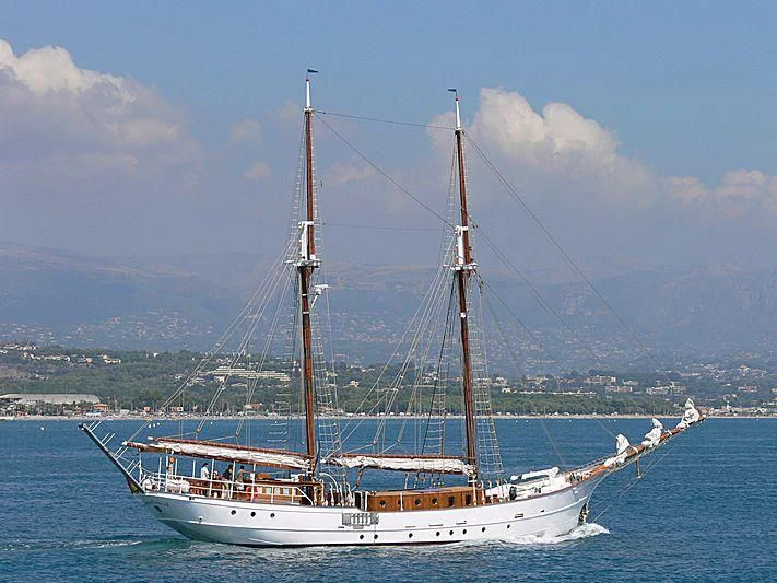 a boat sailing on the water aboard JOSEPH CONRAD Yacht for Sale