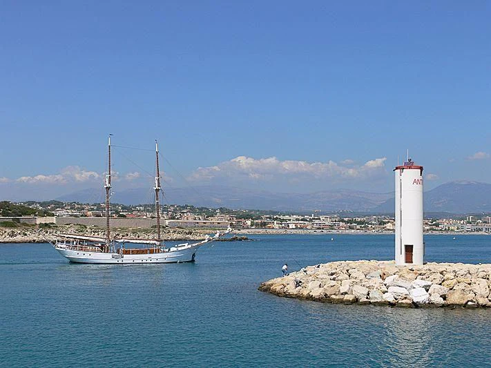 a boat is sailing in the water aboard JOSEPH CONRAD Yacht for Sale