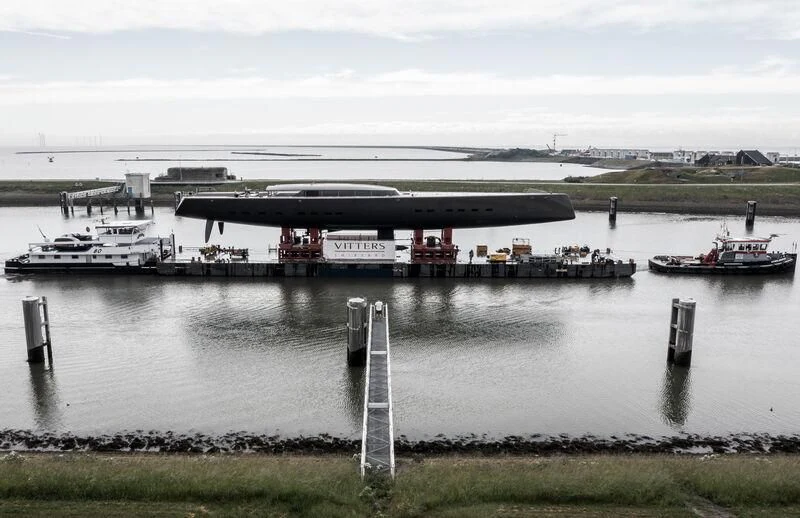 a large ship on the water aboard ALEA Yacht for Sale