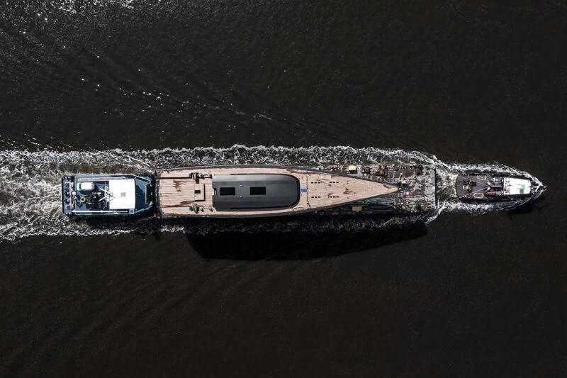 a ship on the water aboard ALEA Yacht for Sale