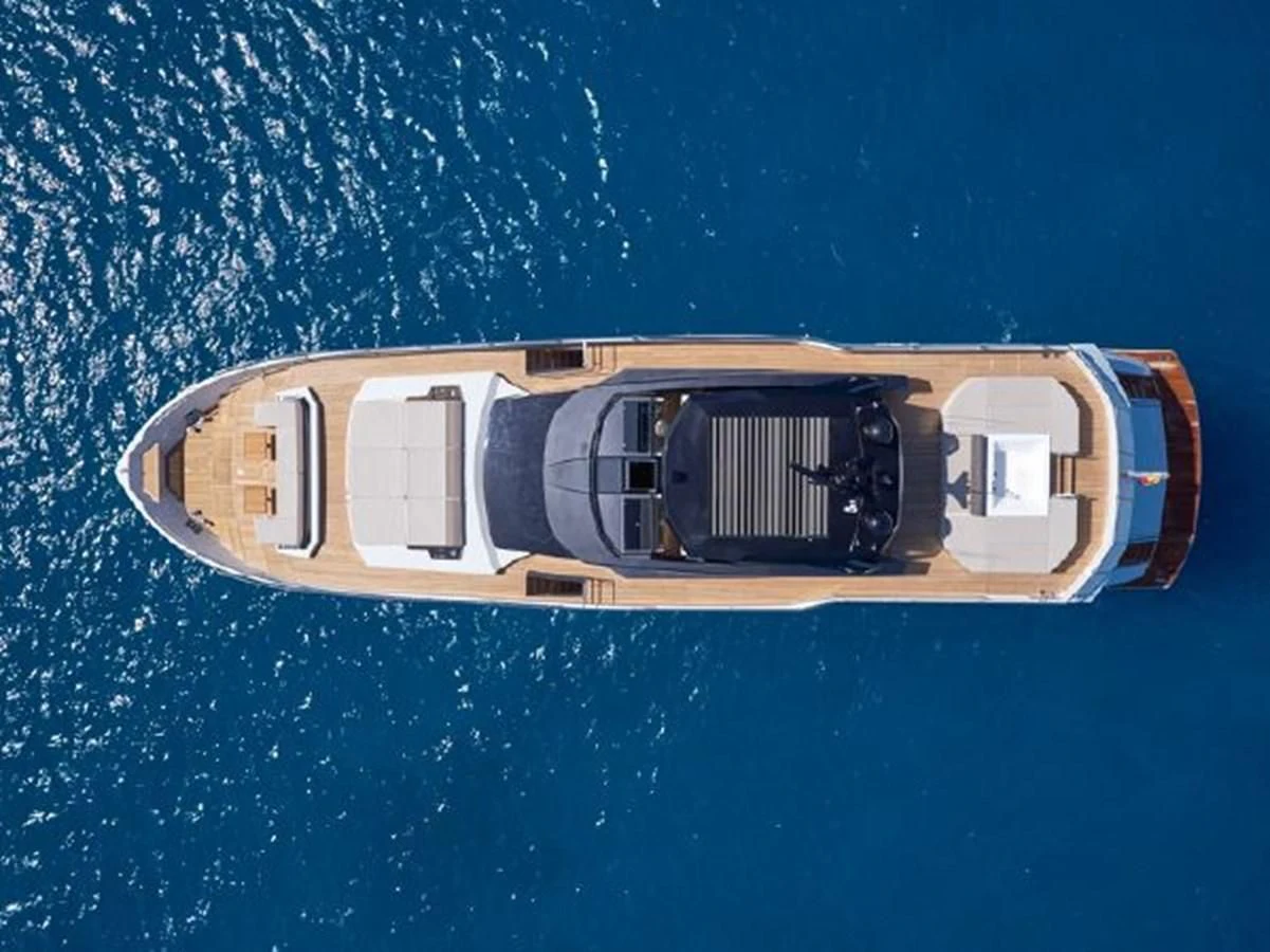 a gold and silver object with a blue background aboard 2021 ASTONDOA 100 CENTURY Yacht for Sale