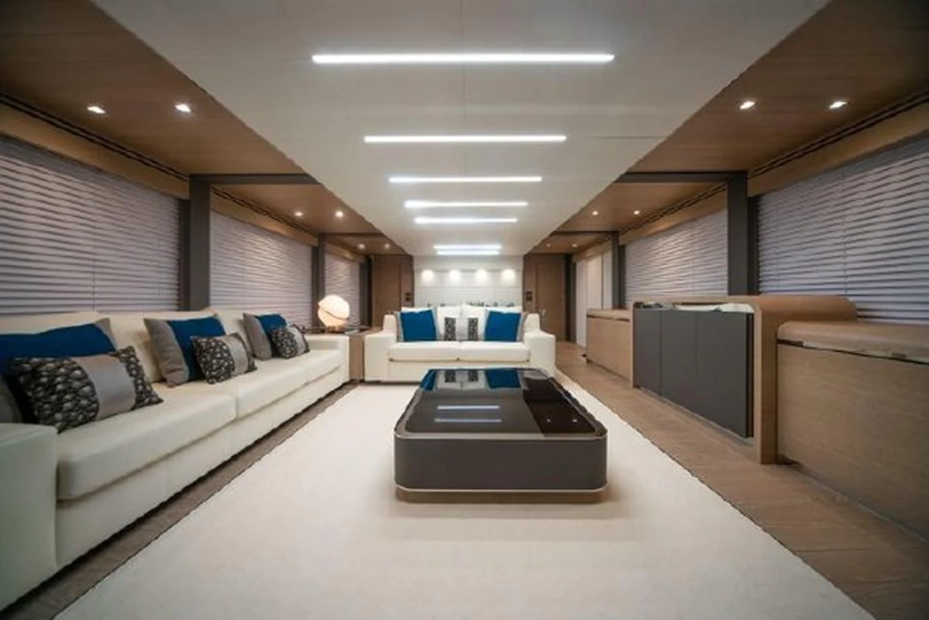 a room with couches and a table aboard 2021 ASTONDOA 100 CENTURY Yacht for Sale