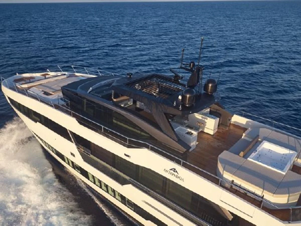 a boat on the water aboard 2021 ASTONDOA 100 CENTURY Yacht for Sale
