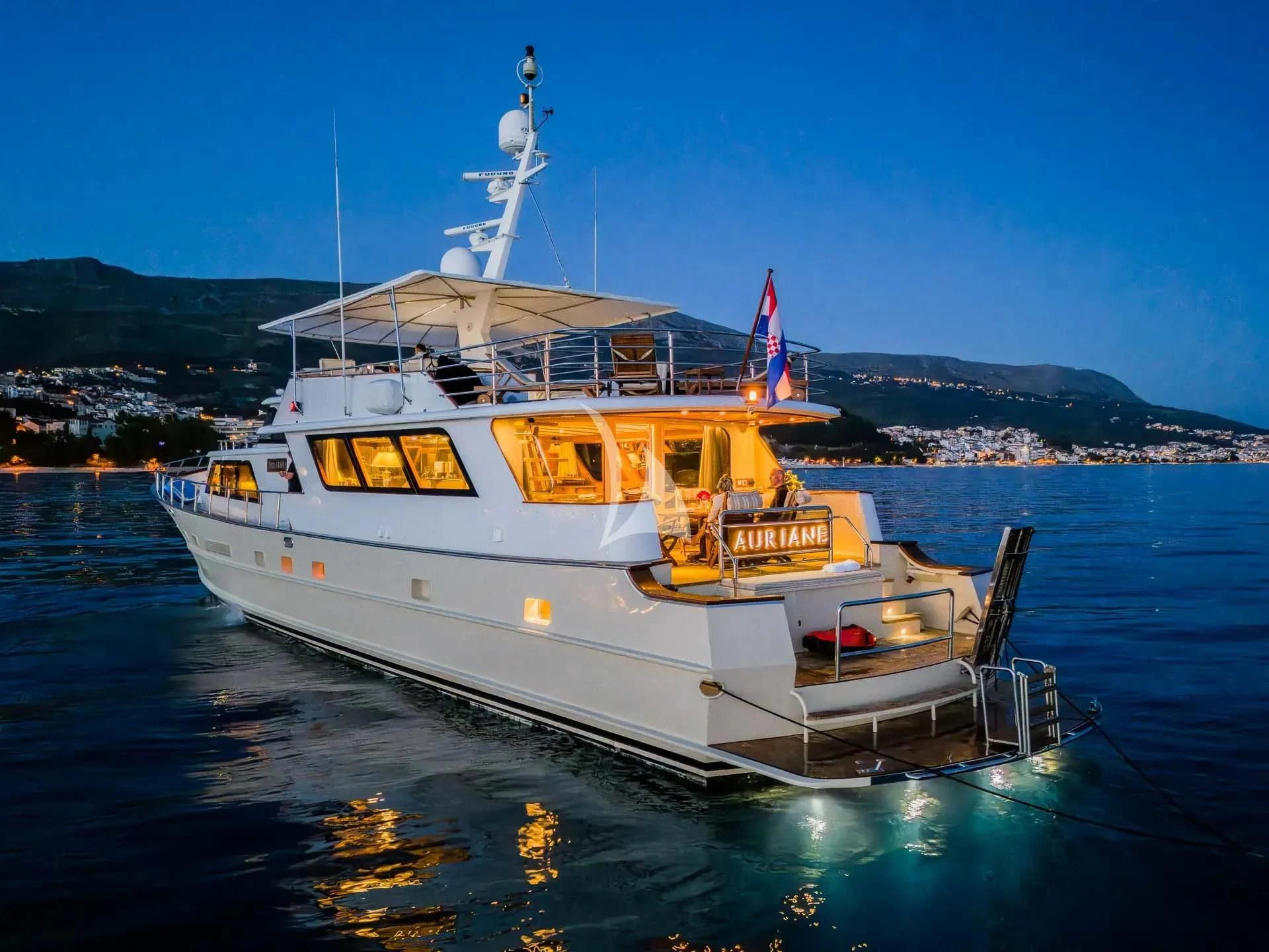 a boat on the water aboard AURIANE Yacht for Sale
