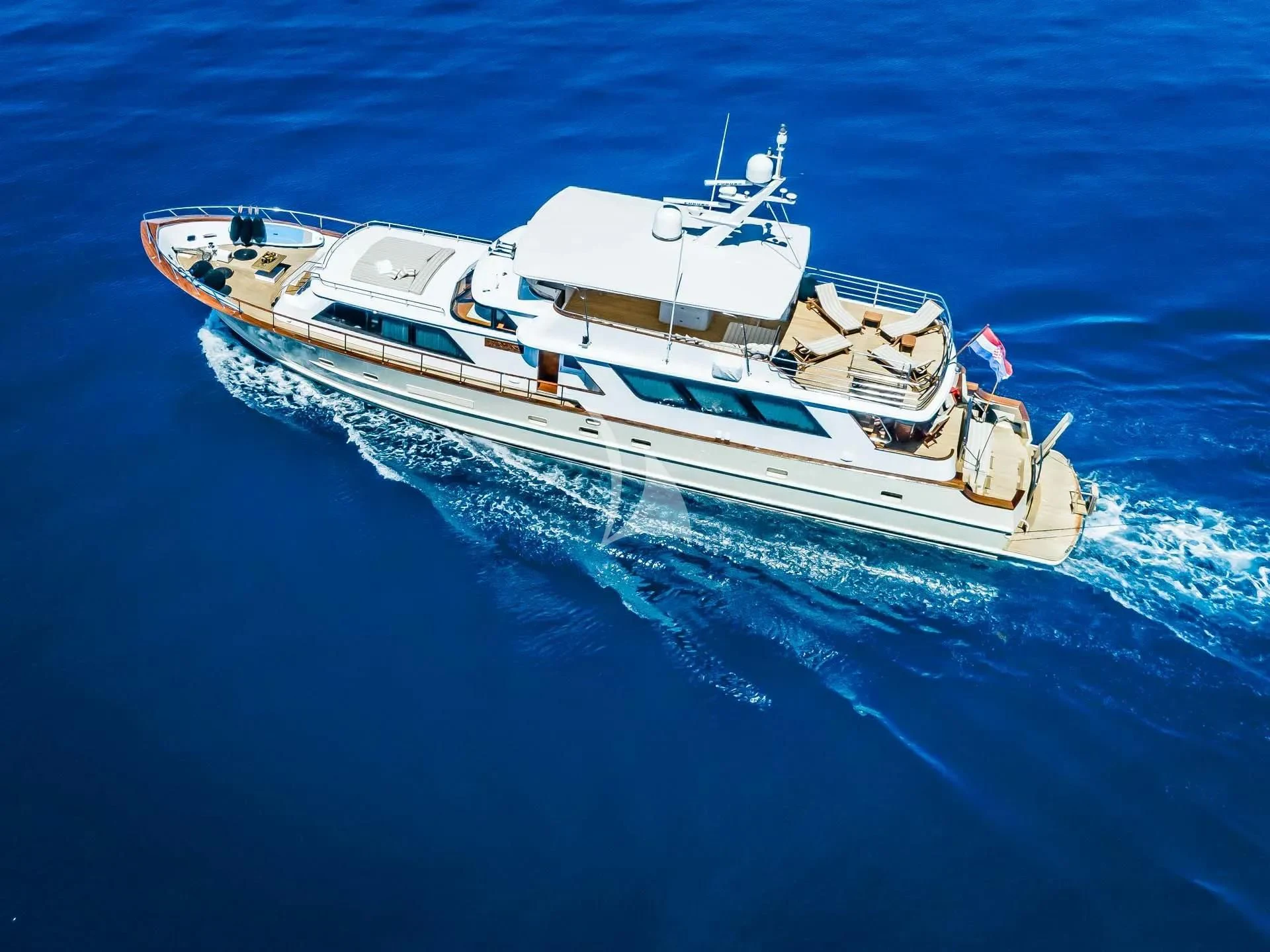 a boat on the water aboard AURIANE Yacht for Sale