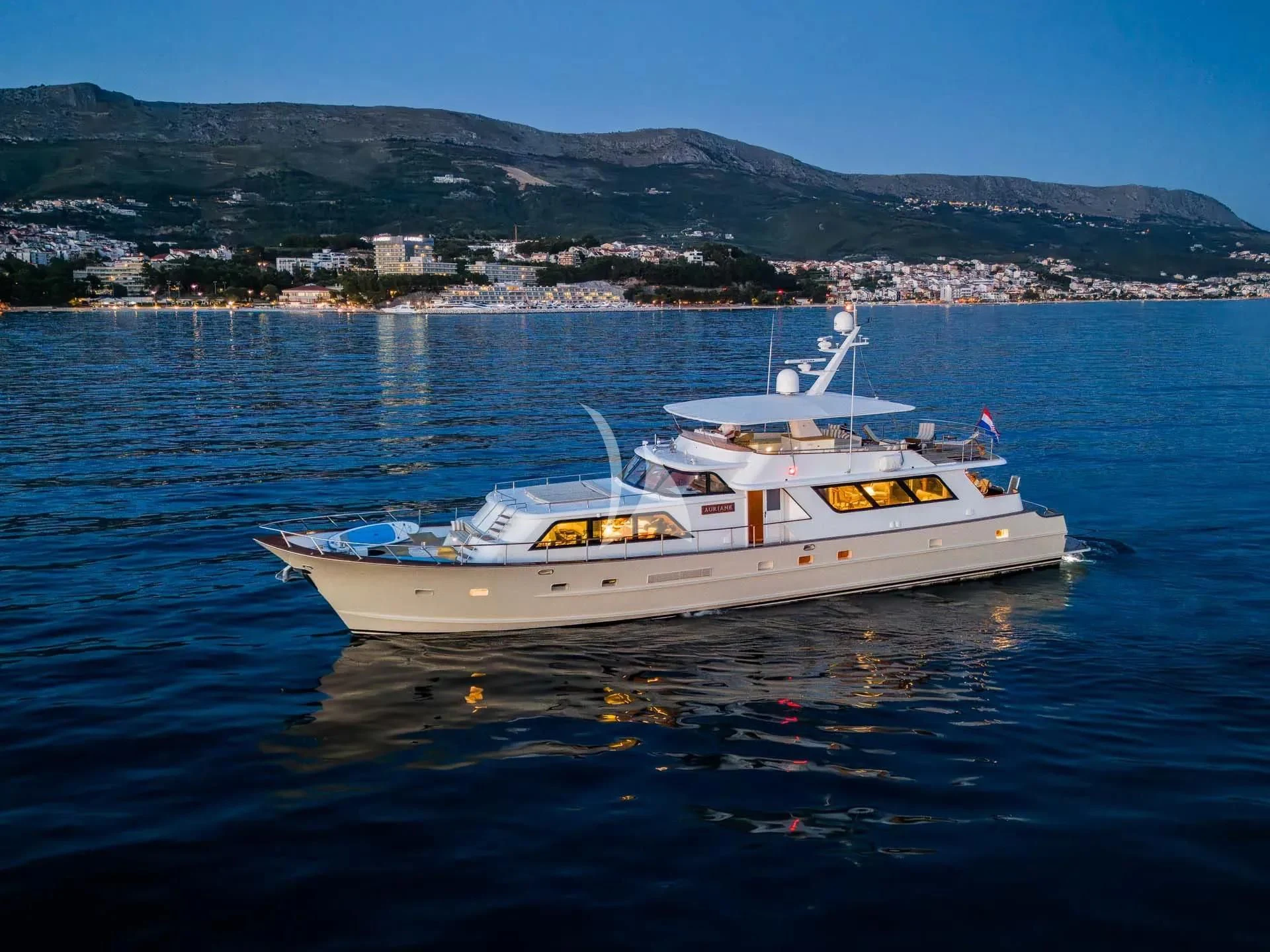 a boat on the water aboard AURIANE Yacht for Sale