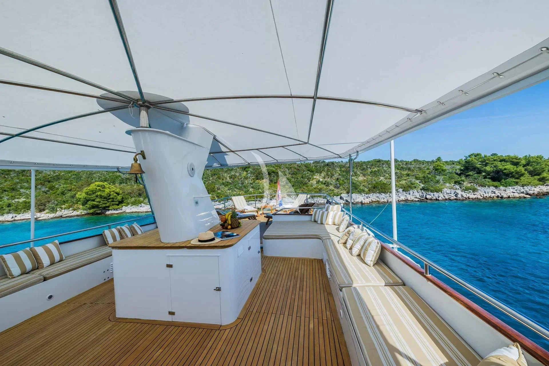 a boat on the water aboard AURIANE Yacht for Sale