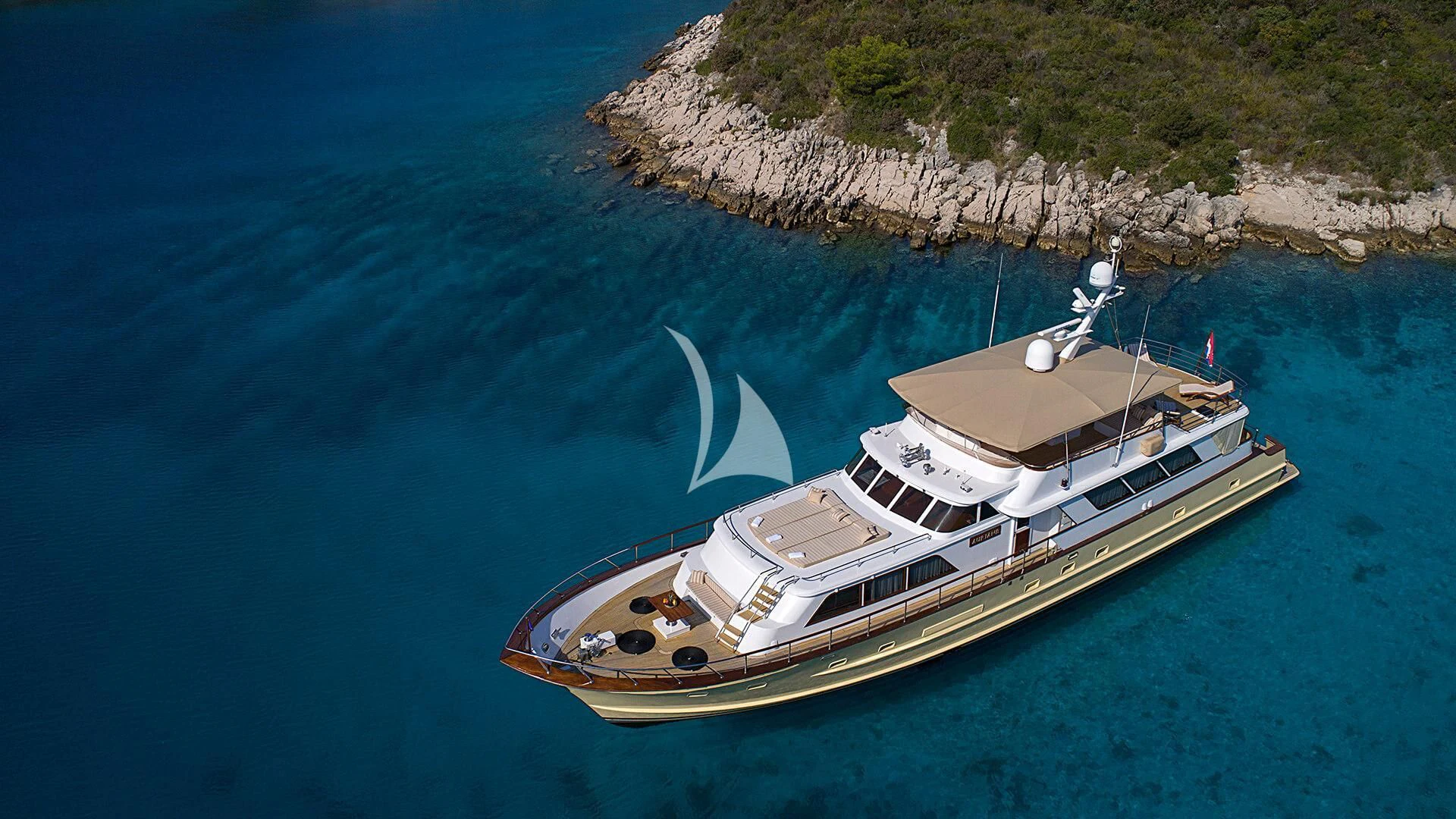 a boat on the water aboard AURIANE Yacht for Sale