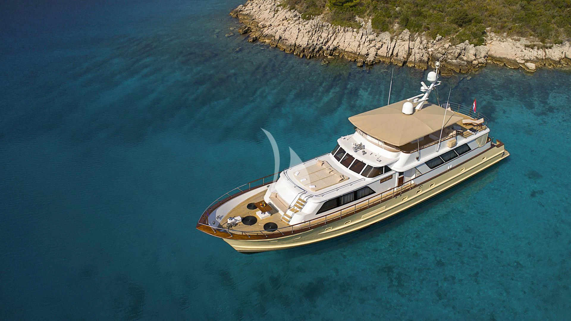 a boat on the water aboard AURIANE Yacht for Sale